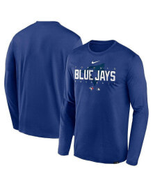 Nike men's Royal Toronto Blue Jays Authentic Collection Team Logo Legend Performance Long Sleeve T-shirt