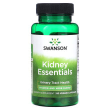 Растительные экстракты и настойки Swanson, Kidney Essentials, 60 Veggie Capsules