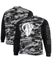 Купить черные мужские футболки и майки FOCO: Men's Black Los Angeles Rams Camo Long Sleeve T-shirt