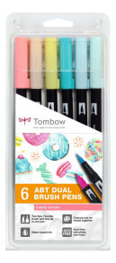 Tombow ABT-6P-4 фломастер Тонкий/очень жирный Разноцветный 6 шт