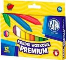 Цветные карандаши для рисования для детей Astra Kredki woskowe 12 kolorów Jumbo Vision (136818)