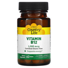 Country Life, Vitamin B12, 1000 mcg, 60 Tablets