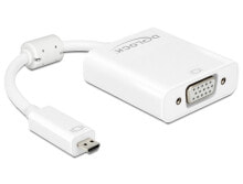 DeLOCK 65557 кабельный разъем/переходник HDMI Micro-D VGA, Micro USB B, 3.5mm Белый