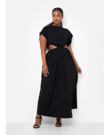 Rebdolls women's Plus Size Desires Cut Out Maxi A Line Dress