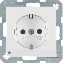 Комплектующие для розеток и выключателей berker 41091909 розетка Тип F Белый