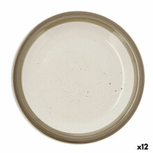 Flat plate Quid Allegra Nature Ceramic Bicoloured (Ø 27 cm) (12 Units)