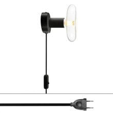 CREATIVE CABLES Spostaluce metal lamp with 2-pole plug - with bulb