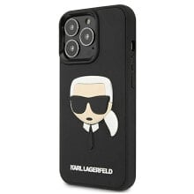 KARL LAGERFELD Klhcp13Lkh3Dbk iPhone 13 Pro13 6.1 3D Rubber Karl`S Head phone case