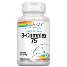 Витамины группы В SOLARAY B-Complex 75 --Комплекс витаминов В 75-100 растительных капсул