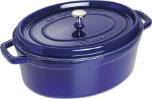 STAUB Garnek STAUB żeliwny owalny 5.5 ltr niebieski uniwersalny