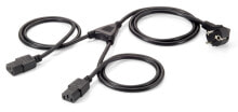 Кабели и разъемы для аудио- и видеотехники Equip 112220 кабель питания Черный 1,8 m Силовая вилка тип F 2 x разъем C13