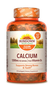 Кальций Sundown Naturals Calcium  Кальций плюс витамин D3  170 мягких таблеток