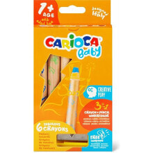 CARIOCA Box of 6 Baby Crayons 3 In 1