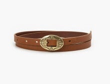 Levi’s Women’s Belt Brown Leather Mini Western Size M Brass New купить онлайн