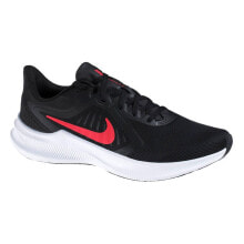 Мужская спортивная обувь для бега Мужские кроссовки спортивные для бега черные текстильные низкие с белой подошвой Nike Downshifter