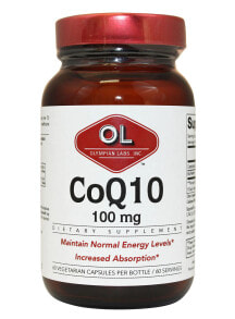 Коэнзим Q10 Olympian Labs CoQ10  Коэнзим Q10 для поддержки энергии 100 мг 60 капсул