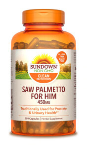 Витамины и БАДы для мужчин sundown Naturals Saw Palmetto Экстракт Пальметто 450 мг 250 капсул
