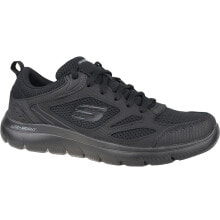 Мужская спортивная обувь для бега Мужские кроссовки спортивные для бега черные текстильные низкие Skechers Summitssouth Rim