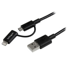 StarTech.com LTUB1MBK USB кабель 1 m 2.0 USB A Micro-USB B Черный