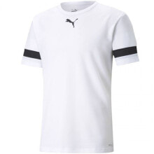 Мужские футболки Мужская футболка спортивная белая с логотипом Puma teamRISE Jersey M 704932 04