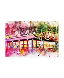 Trademark Global philippe Hugonnard NYC Watercolor Collection - Times Square Subway Canvas Art - 15.5