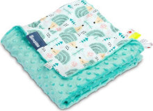 Покрывало, подушка, одеяло для малышей Sensillo KOCYK MINKY 75x100 JEŻYKI MIĘTA 4305/4254