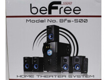 beFree Sound 5.1 Channel Surround Sound Bluetooth Speaker System- Blue