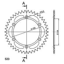 SUPERSPROX Aluminium Kawasaki 520x42 RAL460X42BLK rear sprocket