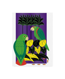 Trademark Global marie Sansone Parrots Green Canvas Art - 15