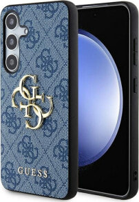 Guess Etui Guess GUHCS24S4GMGBL Samsung Galaxy S24 hardcase 4G Big Metal Logo niebieski/blue