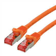 Кабели и разъемы для аудио- и видеотехники ROLINE 21.15.2670 сетевой кабель 0,5 m Cat6 S/FTP (S-STP) Оранжевый