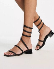 Aldo – Spinna – Sandalen in Schwarz mit Wickeldetail