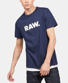 Синие мужские футболки и майки G-Star RAW