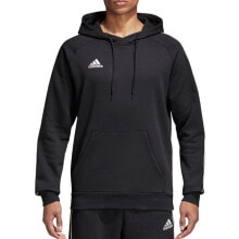 Мужские спортивные худи Мужское худи с капюшоном спортивное черное с логотипом Adidas Core18 Hoody M CE9068
