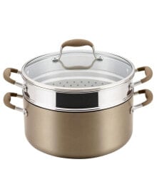 Advanced Home Hard-Anodized Nonstick 8.5-Qt. Wide Stockpot with Multi-Function Insert