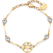 Gold-plated bracelet Tree of Life with crystals BHKB037