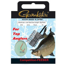 Грузила, крючки, джиг-головки для рыбалки GAMAKATSU Booklet Br.Feeder 2210R Tied Hook 0.180 mm 100 cm