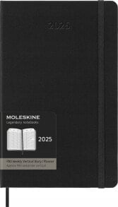 Moleskine Kalendarz tygodniowy vertykalny MOLESKINE Pro 2025, 12M, L, twarda oprawa, 13x21cm, czarny