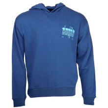 Купить синие мужские худи Diadora: Diadora Manifesto Pullover Hoodie Mens Blue Casual Outerwear 178206-60024