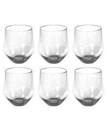 TarHong angle Stemless Glasses 18 oz, Set of 6