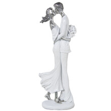 Decorative Figure Alexandra House Living White Silver Acrylic Plastic Melamin