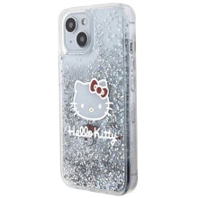 SOURCING Hello Kitty Hkhcp15Slikhet iPhone 151413 6.1 Srebrny Liquid Charms Kitty Head phone case