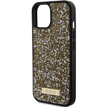 GUESS Guhcp15Spfgsbsd iPhone 151413 6.1 zołty Rhinestone phone case