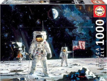 Детские развивающие пазлы educa Puzzle 1000 elementów Pierwszy człowiek na księżycu