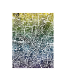 Trademark Global michael Tompsett Munich Germany City Map Blue Yellow Canvas Art - 37