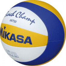 Волейбольные мячи мяч волейбольный MIKASA Beach Champ VXT 30 Синий, Белый, Желтый