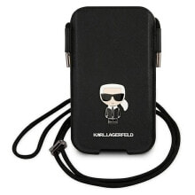 KARL LAGERFELD Handbag KLHCP12LOPHKMK 6.7 Saffiano Ikonik Kar `s phone case