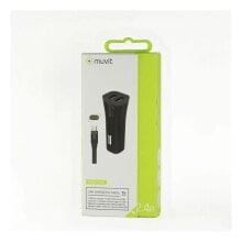 MUVIT 2 USB Ports Micro USB . Cable Car Charger Pack 1m 4A