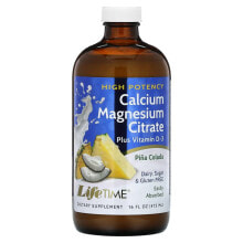 LifeTime Vitamins, цитрат кальция и магния с витамином D3, вкус апельсина и ванили, 473 мл (16 жидк. унций)