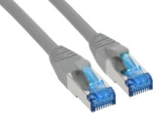 Кабели и разъемы для аудио- и видеотехники InLine 3m Cat.6(A) S-STP/PIMF сетевой кабель Серый 76803